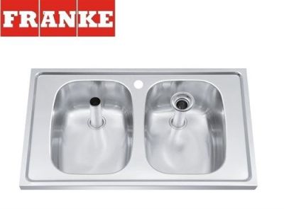 SU-SB80-2 worktop 800x500x45x(2 bowls 2900x400) tap hole