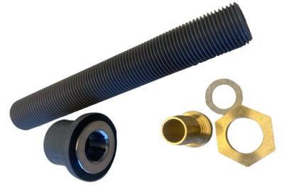 Wast plug 1/2” with brass nut and barb